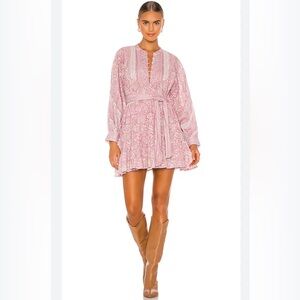 NWT Cleobella Lennox Mini Dress in Tonal Block Print, Size Small